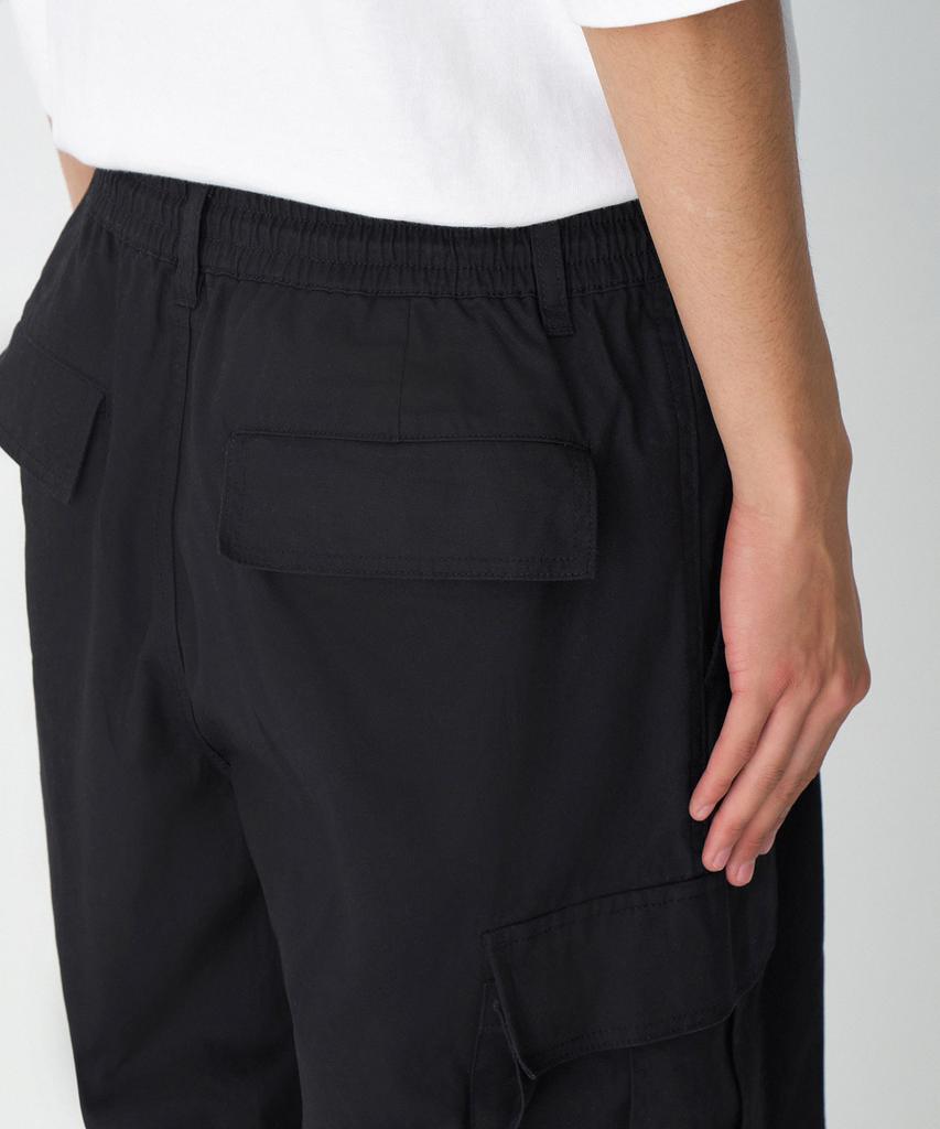 Musinsa Standard Cotton Parachute Elastic Cargo Pants [Black]