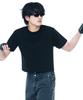 C WEAR BY THE GENIUS Men'S Crop T-Shirt Black