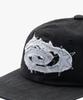 Liomeu Denim Applique Washed Ball Cap_Black