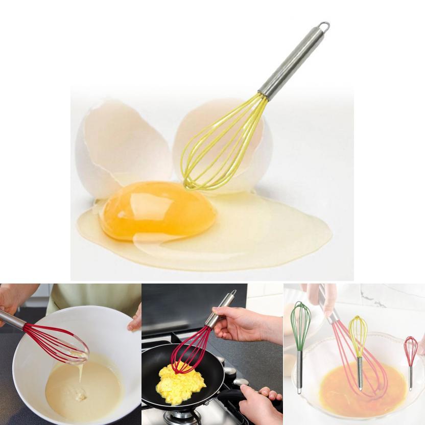 Stainless Steel 304 Egg Beater Cream Whisk Mixer Baking Tool 8 Inch Modern Simple Style