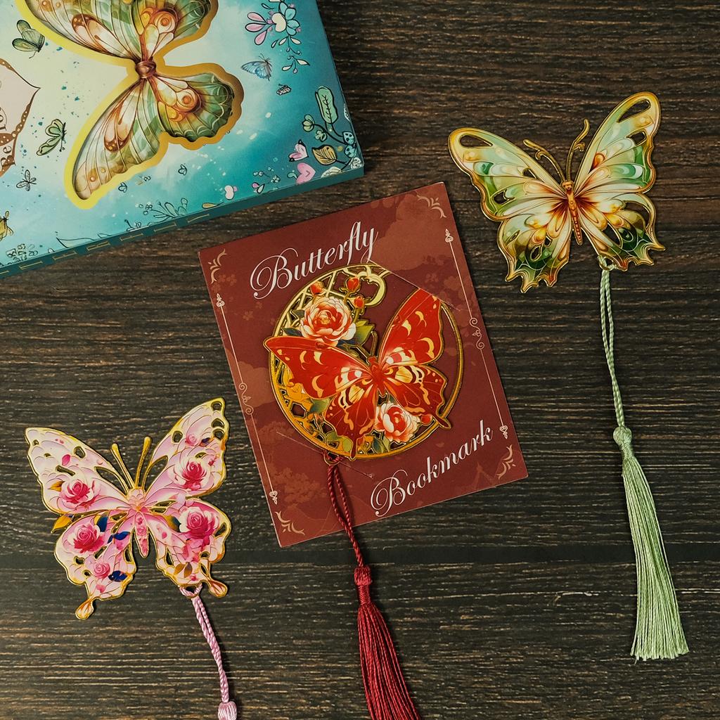 Beautiful Butterfly Series High Value Hollow Metal Bookmark Reading Essential Metal Bookmark