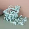 30Pcs Plastic Clothes Pegs Laundry Clothespin Pins Clothes Drying Clips Windproof Clothes Clips Small Clothes Pegs With Basket