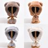 Bear Ears Hat Female Fall and Winter Sweet and Cute Lei Feng Cap Plush Ball Ball Hundred with Ear Protection Warm Cycling