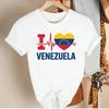 Venezuela Heart Flag Tshirt Cute Minimalist Venezuela Tee Woman Man Country Pride Travel Graphic T Shirts South America Gift