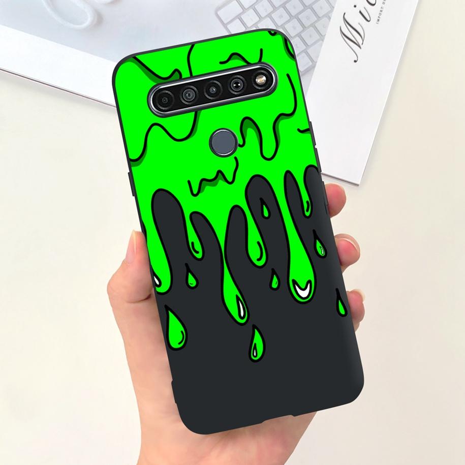 For LG K61 Case LMQ630EAW LM-Q630 Fashion Flower Soft Coque Phone Cases For LG K61 2020 K 61 Silicone Back Cover For LGK61 Funda