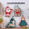 Water Absorption Christmas Hand Towels Coral Fleece Quick-drying Santa Claus Hand Towel Hanging Christmas Tree Handkerchiefs