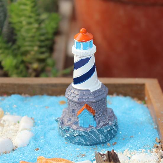 Realistický tvar DIY maják miniatúrna živica Mikrokrajinka Figúrka majáku Záhradná dekorácia