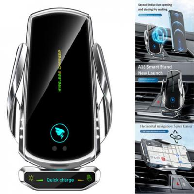 15W Wireless Car Charger Automatic Sensor Clamping Charging Mount Phone Holder