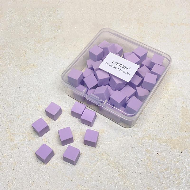 50 Pièces Mini Carré Éponge à Poudre Ongles Art Gel Vernis Outils Maquillage Cosmétique Bloc Tampon à Ongles Pour Accessoires de Manucure
