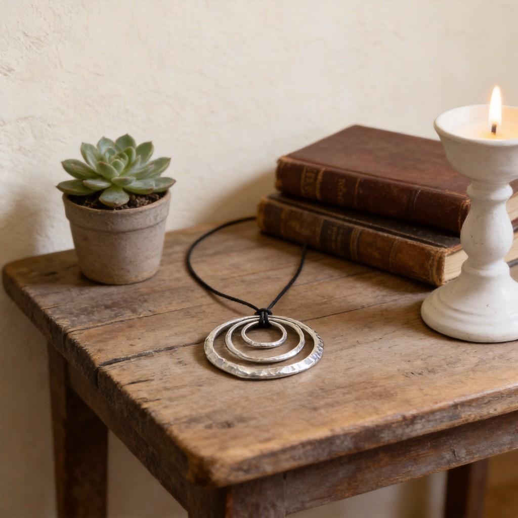 Bohemian Geometric Alloy Pendant Necklace With Leather Cord For Women Summer Style
