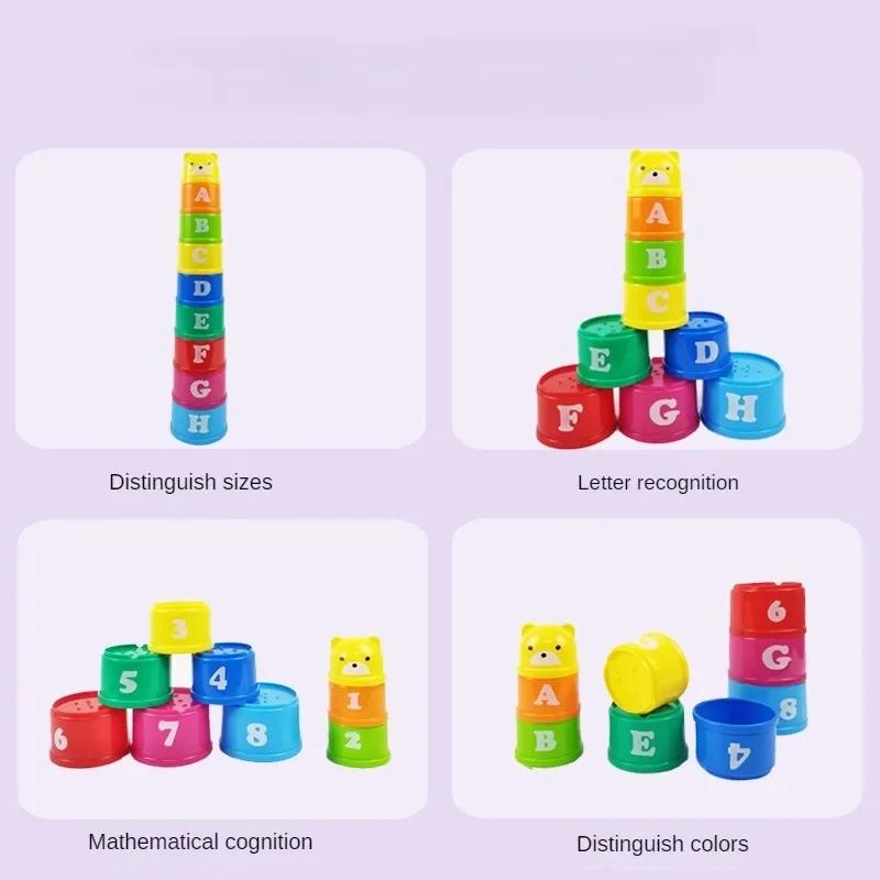 Kinder Gehirn Reaktionsschlacht Faltbecher Handgeschwindigkeitswettbewerb Faltbecher Kind Stapelspiel Früherziehung Puzzle Zug Brettspiele Spielzeug