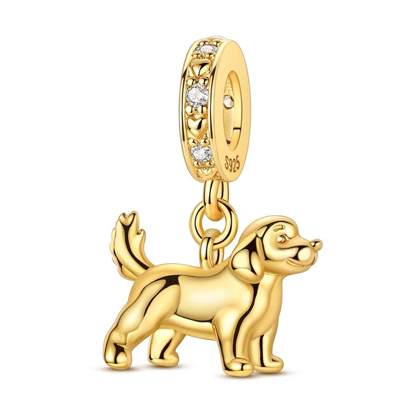Gold Series 925 Silver Suitcase Butterfly House Ring Firefly Charm Fit DIY Bracelet Necklace Fine Jewelry Sets