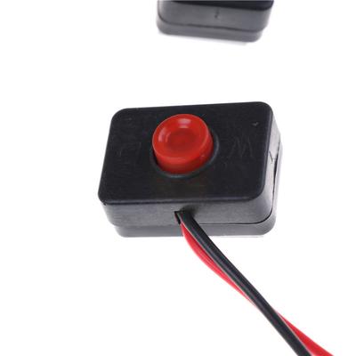 2Pcs Dc 12V 2A Adhesive Base Push Button Action Wired Switch For Car