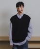 ALVINCLO [De Luxe] Oversized V-Neck Hacci Knit Vest Dlx1508 (5 Colors)