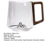 450ML Vintage Glass Cup with Wood Handle Heat-Resistant Mountain Bottom Clear Coffee Mug Large Capacity Tea Milk Water Drinking Cup