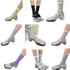 Women's Crew Socks Sweet Crystal Ankle Socks Cute Princesses Ankle Dress Socks Sheer Lace Socks Summer Calf Socks Gift