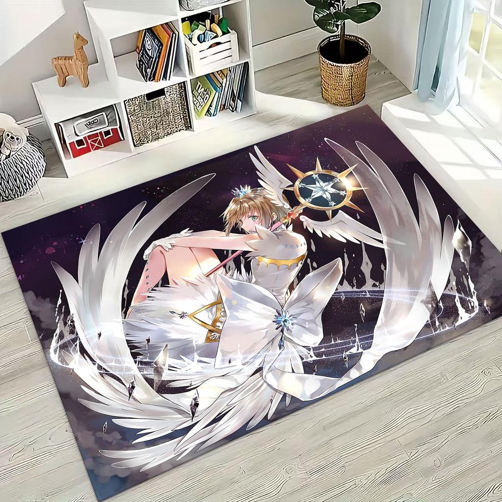 Schattig Cartoon Card Captor Sakura Magisch Meisje Anime Kunst Vloerkleed voor Slaapkamer Woonkamer Sofa Huis Deurmat Decor, Kinderen Antislip Vloermat