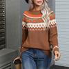 Winter Women's Halloween Sweater Plus Size Crew Neck Holiday Sweater