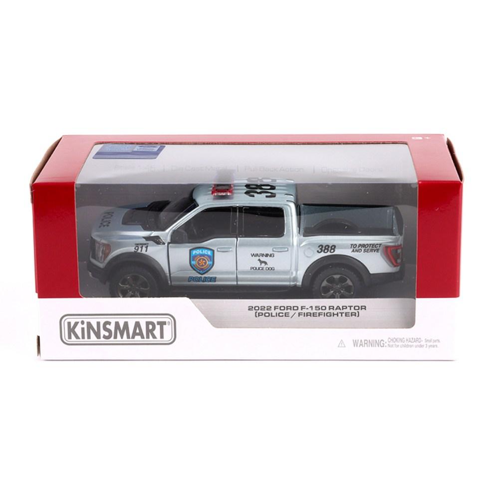 Modèle Réduit Kinsmart 2022 Ford F-150 Raptor Voiture de Police