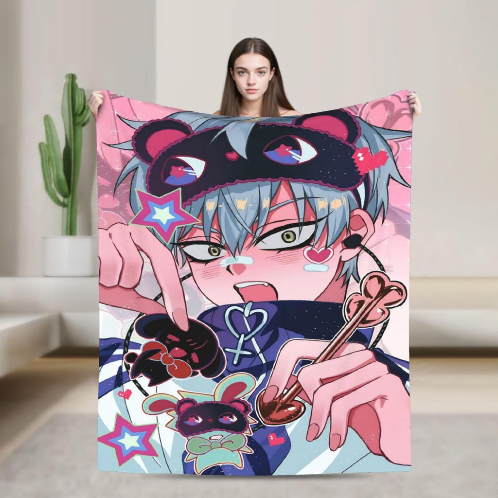 Alien Stage Manga Character Collage Plush Blanket Flannel Throw Blanket For Couch Chair Soft Custom Quality Bedspread