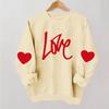 Dames Casual En Modieuze Ronde Hals Top Met Valentijnsdag Print Capuchon T-shirt Lange Mouwen Sweatshirt