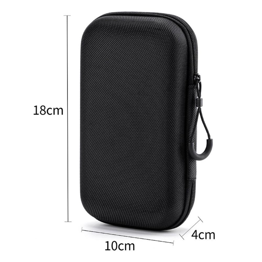 Durable Hard Shell EVA Storage Box Mini Portable Pouch Carrying Bag Black Protective Storage Case Charging Cable