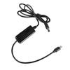USB C To DC5.5x2.1mm PD Adapter Cable Cord Adjustable Voltages 5V 9V 12V 15V 20V for Fast Charging Devices Black