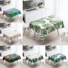 Monstera Tablecloth Green Plant Anti-Stain Waterproof Rectangular Kitchen Table Home Decoration