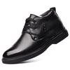 Handmade Men Genuine Leather Winter Boots Warm Snow Men Boots Ankle Boots For Men Business Dress Shoes Wed3