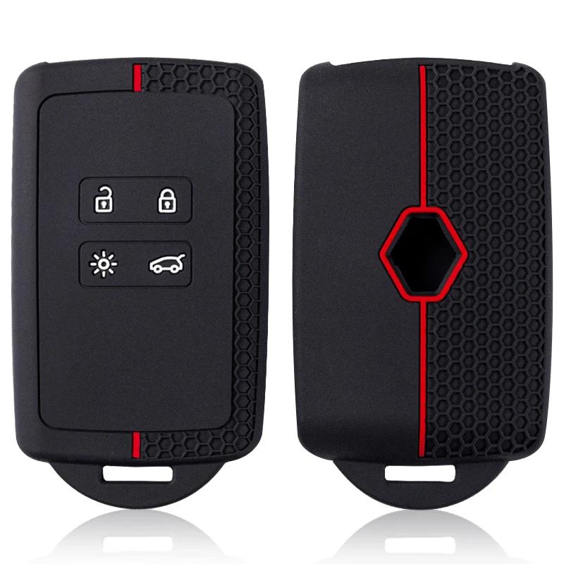 Silikon Auto Schlüsselanhänger Hülle für Renault Koleos Kadjar Clio Captur Megane Talisman Espace Zoe Scenic 4 Arkana Dacia Sandero