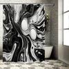 Black White Modern Shower Curtain Plastic Waterproof Bathtub Decoration Home Bathroom Decor