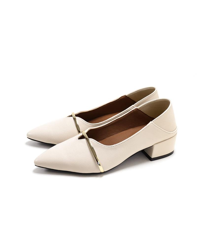 Sesto Women's Metallic Strap Babouche Pumps, Size 24.0cm, Ivory, dap8800-IV-240