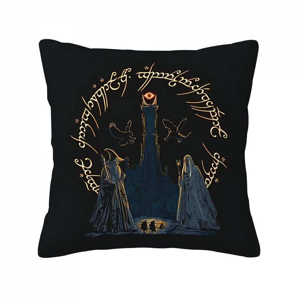 La Communauté de l'Anneau Film Housse de Coussin Imprimée Confortable Décoration Quotidienne Salon Bureau à Domicile Housse de Coussin