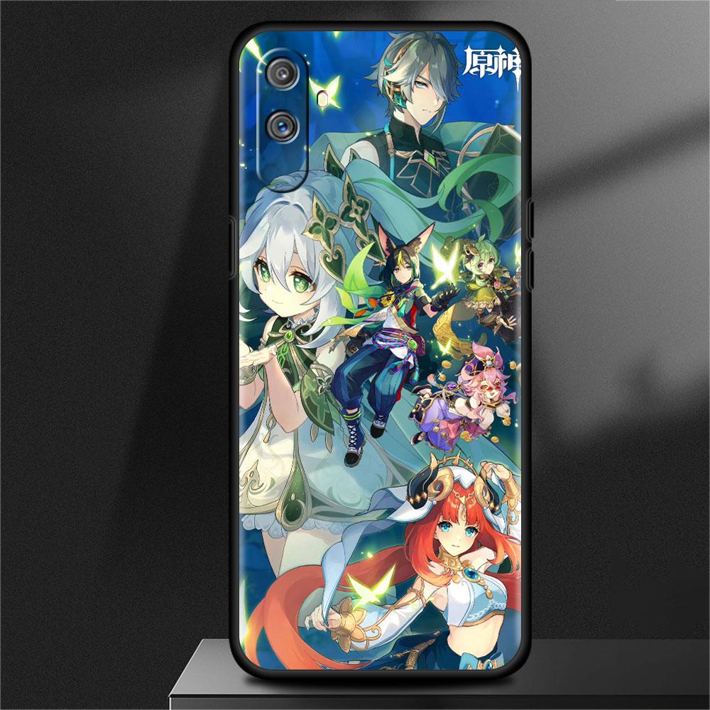 Custodia Morbida Per Oppo Realme 8 C21Y C21 GT Neo 2 Pro 3 7 9 Pro 8i 6 C11 9i C35 C15 Master C12 C3 Cover per Telefono Genshin Impact Funda