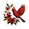 Metal Hummingbird Wall Art, Hand-painted Red Bird Wall Hanging, Rust & UV Resistant Weatherproof Decor, Indoor Outdoor Hanging Ornament for Garden