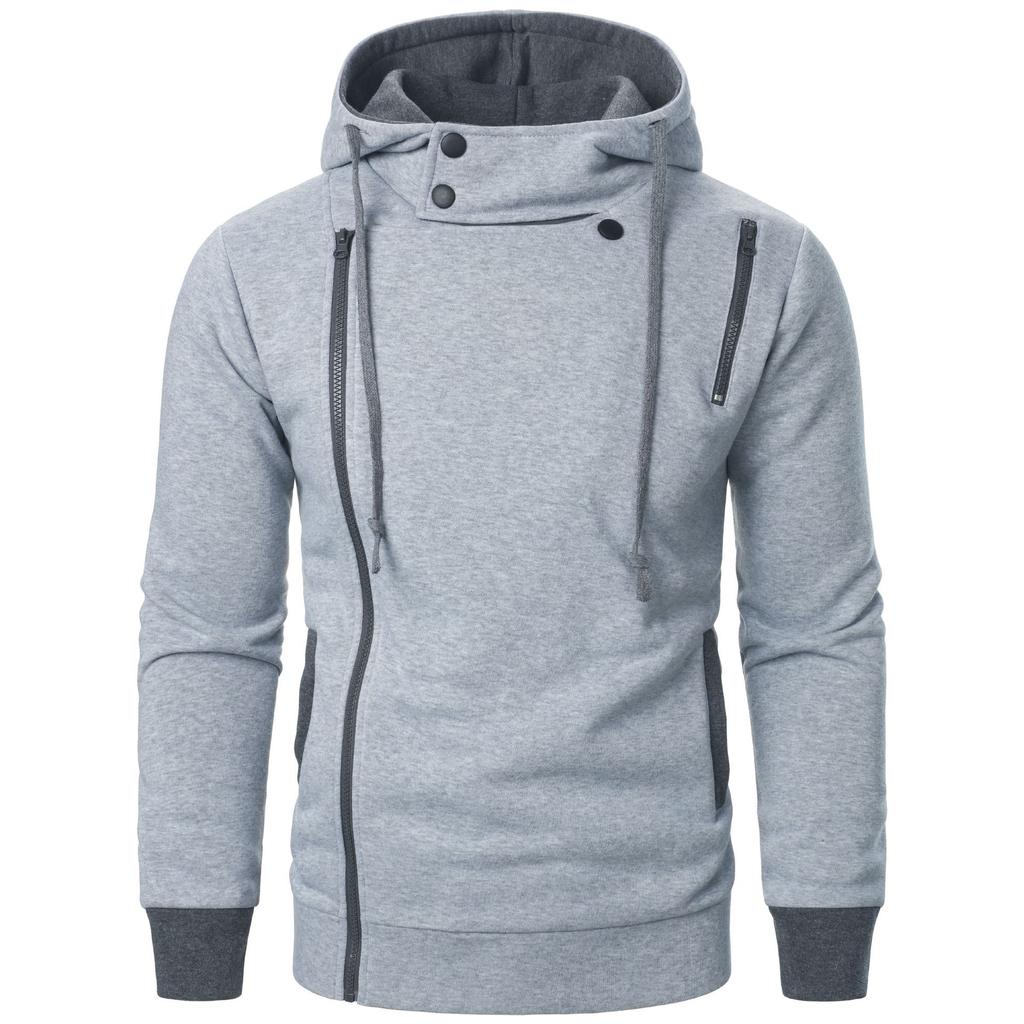 Men's Hoodies Spring Autumn Hooded Sweatshirts Causal Zip Up Turtleneck Hoodie