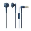 BL Wired Earphones with Blue Audio-Technica ATH-C200IS Microphone, Semi-Open Type,