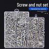 Baolian Self-Tapping Screw Set: Round & Pan Head Screws with Nuts & Washers (M2, M3, M4, M5, M6)