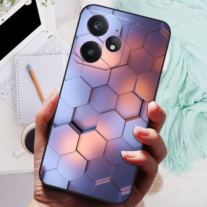 Für Realme Neo7 Hülle Weiche Silikonhülle Schwarzer Bumper TPU Für Realme Neo 7 Hülle Neo7 5G Funda Handyhüllen Matte Rückseite