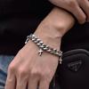 Hip Hop Cuban Thick Chain Bracelet Men's Versatile Vintage Cross Jewelry Women's Tide Accessories Niche High-end Jewelry