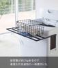 Yamazaki Jitsugyo Magnetic Telescopic Washing Machine Bath Towel Hanger Black W39XD32XH18cm Tower Towel Rack Shelf 4874 Approx.