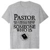 Funny Pastor Cool  T-shirts for Men Summer Streetwear Short Sleeve Husband Boyfriend Gifts Tees Shirt Mens Clothing