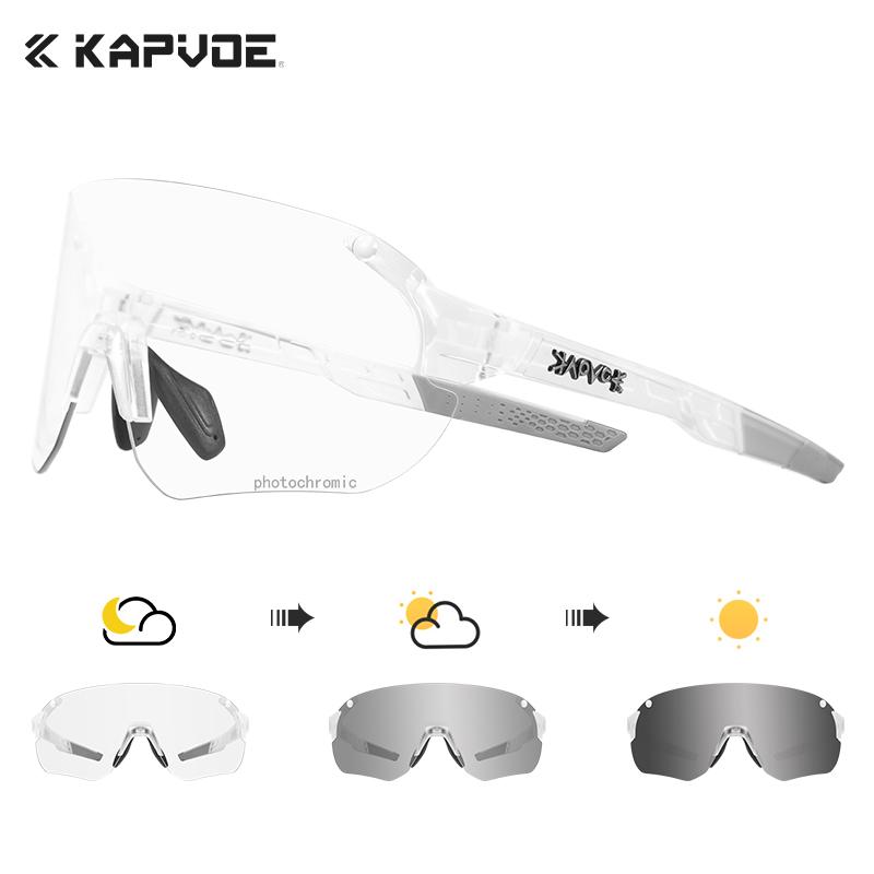 KAPVOE Cycling Glasses Outdoor Sports Equipment Camping MTB Mountain Bicycle Eyewear Road Bike Riding Driving UV400 Accessories