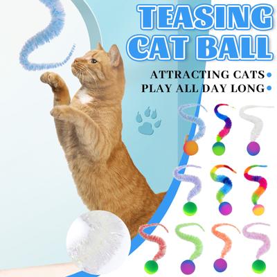 Large Jumping Ball Bouncy Ball Caterpillar Cat Teaser Accessories Pet Interactive Toy