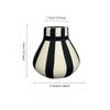 Retro Zwart-Witte Gestreepte Keramische Vaas Decoratie Scandinavische Wabi Sabi Stijl Woonkamer Slaapkamer Bloemschikking Decoratie