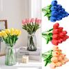 10PCS High Quality Artificial Flowers Tulips Realistic Touch Bouquet Foam Fake Flower Valentine's Day Wedding Home Garden Decor