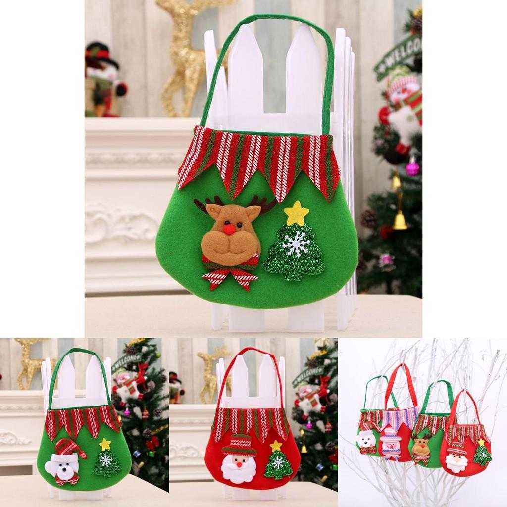 Christmas Gift Bag Set With Candy And Apple Designs For Holiday Parties