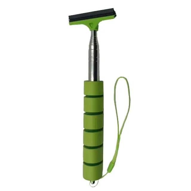 Car Rearview Mirror Wiper Stainless Steel Telescopic Retractable Layered Brush Head Window Wash Cleaning Brush Handheld Wiper