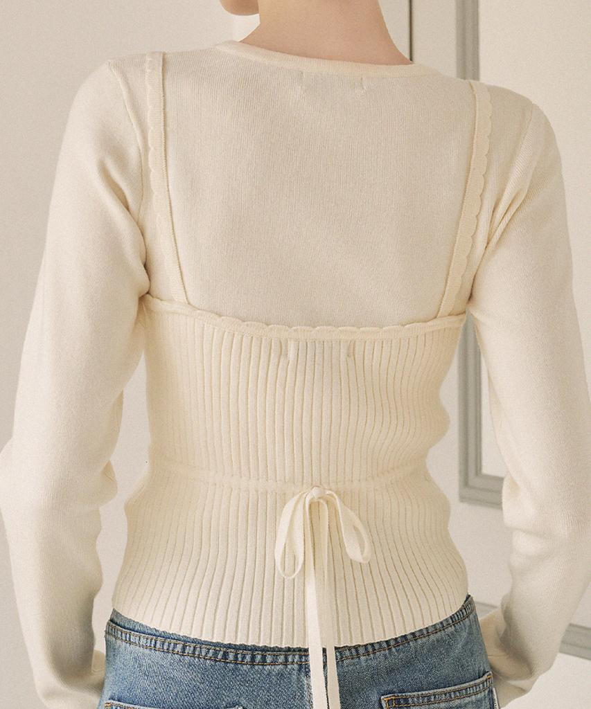MICANE Tender Wave Bustier Knit Set