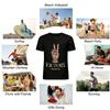 Victory Hand Print Vintage Trendy Casual Tee Pure cotton T-shirt